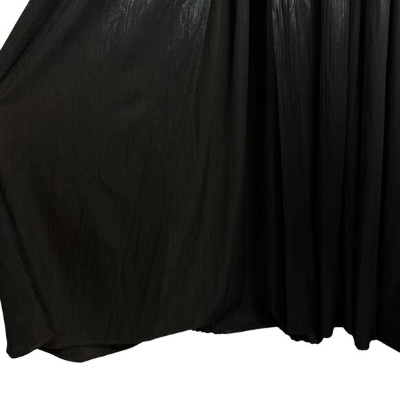 Bronx and Banco Goddess Metallic Side Slit Maxi Gown Evening Party Black Size M - Picture 4 of 12